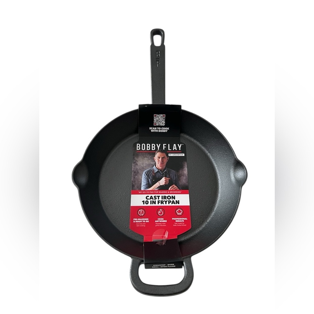 BOBBY FLAY‎ CAST IRON 🔟INCH FRYPAN - BRAND NEW